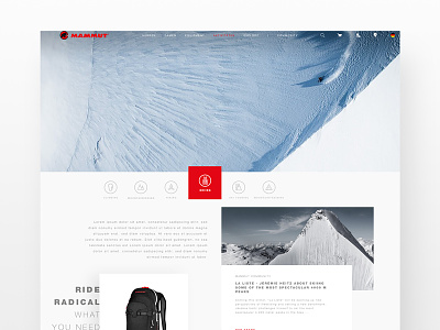 UX X ACTIVITIES X MAMMUT concept e commerce fashion grid interface outdoor shop skiing sports ui ux