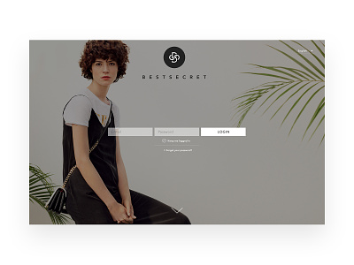 Best Secret - login screen design ad artdirector brand branding concept design designer e commerce fashion icon interface minimal shop ui ux web website