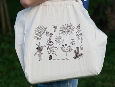 Native Plant Tote Bag apparel design handdrawing handdrawn illustration plants tote