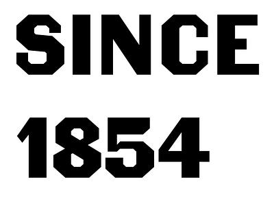 Since 1854 font lettering type design typeface typography