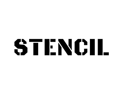 Stencil font lettering type design typeface typography