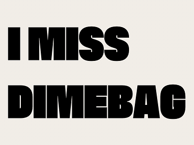 I miss Dimebag. font letting type type design typeface typography