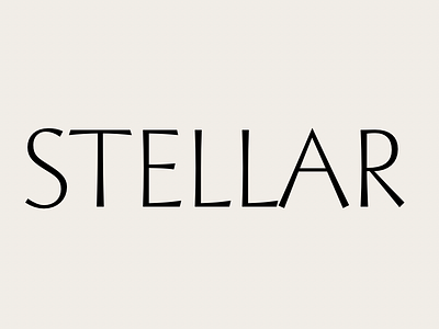 On Stellar. font lettering type type design