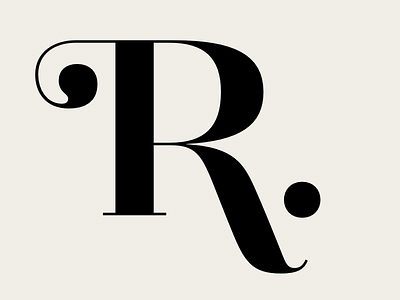R. font lettering type type design