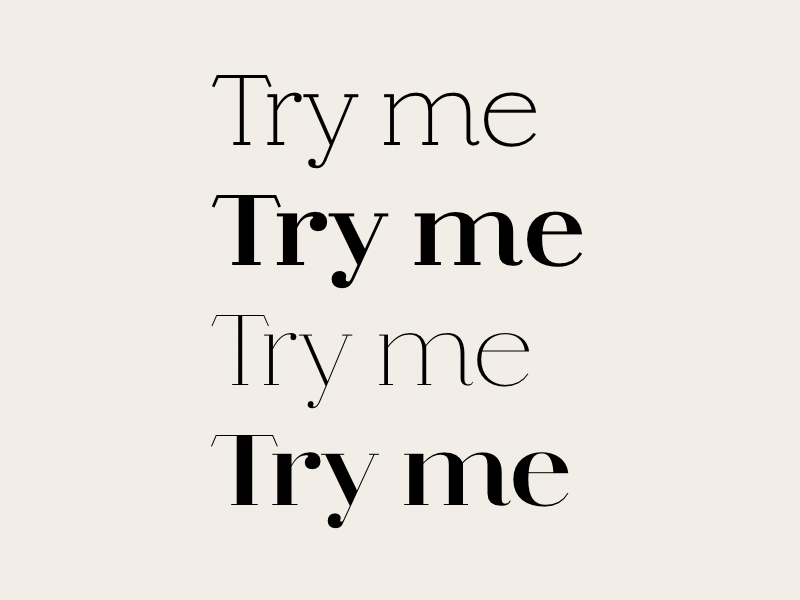 Try me. by Dunwich Type Founders on Dribbble