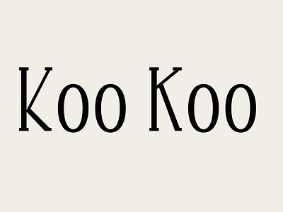 koo koo font font design lettering type type design typeface