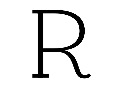 R , thin & small master (for 12 points) font lettering type design typeface typography