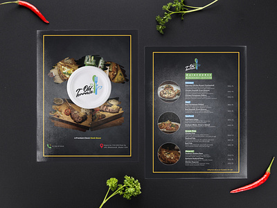 "OLD TENNACE" Restaurant Menu Design