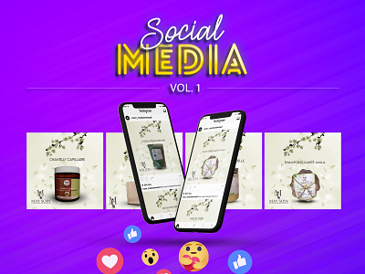 ORGANIC PRODUCT SOCIAL MEDIA POST DESIGN D-VOL.1 branding creative design design dribbble social media design facebook ads design flat graphic design illustration illustrator logo logodesign minimal social media banner design social media post design typography vector social media design