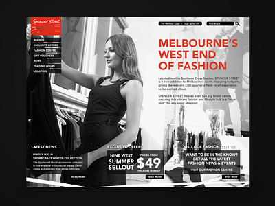 Spencer Fashion Station concept design landing page marketing campaign ui user interface web design