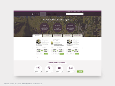 Winefamily website concept design landing page marketing campaign ui user interface web design