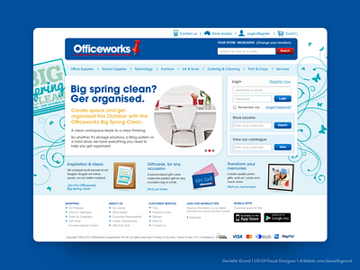 Officeworks 2013 landing page web design