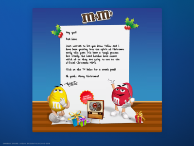 M&M's Christmas campaign EDM (Circa 2005) 2005 landing page marketing campaign web design