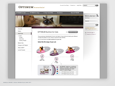 Landing page design for optimum cat (2008) 2008 agency landing page web design