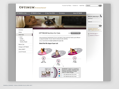 Landing page design for optimum cat (2008)