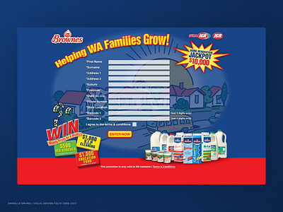 Brownes milk landing page concept (2008)