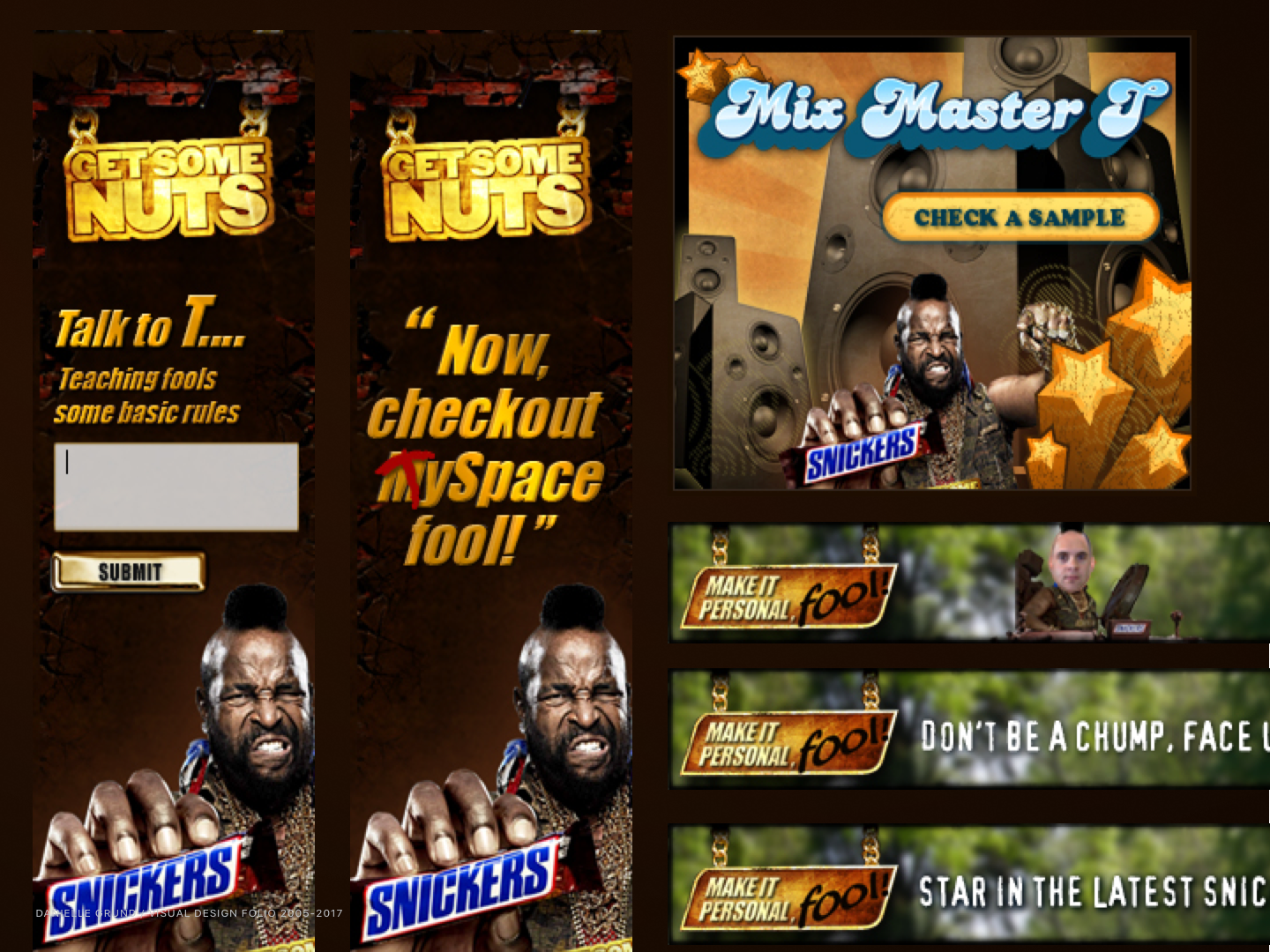 Banner Ad Campaign For Snickers Mr T 2008 By Danielle Grund On
