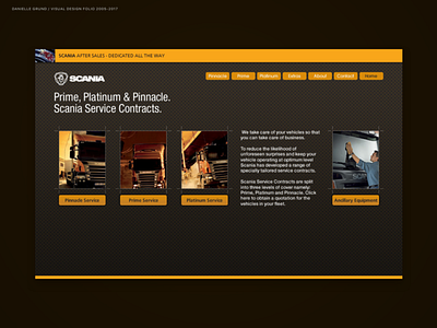 Scania 2009 agency landing page marketing campaign old school web design ui user interface web design