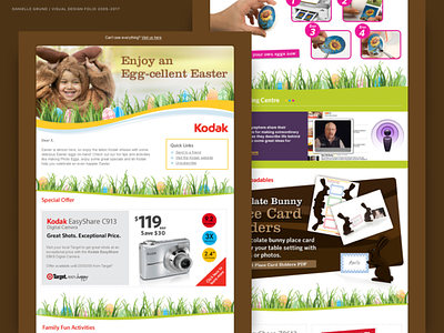 Kodak EDM 2009 Easter agency concept design edm marketing campaign newsletter design old school web design ui