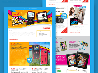 Kodak edm 2009 Zx1 campaign agency concept design edm marketing campaign newsletter design