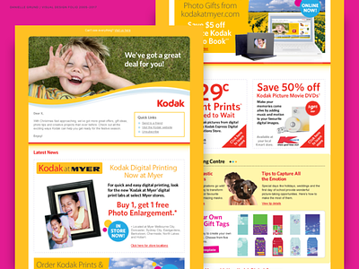 Kodak Edm 2009 agency edm marketing campaign newsletter design old school web design ui web design