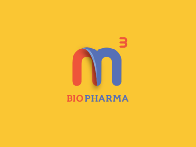 M3 Biopharma bio branding logo medicine pharmaceutical vector