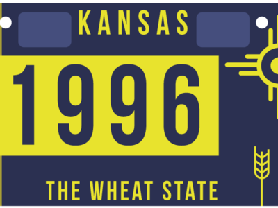 Kansas design illustration kansas license plate