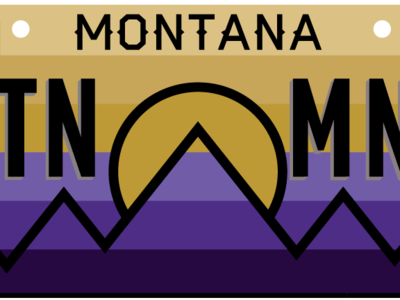 Montana State Plate design illustration license plate montana