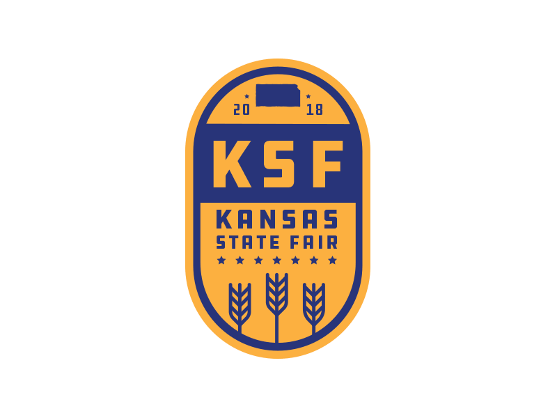 Kansas State Fair Logo badge badge logo branding design illustration kansas logo state fair
