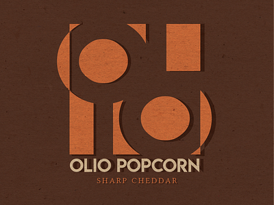 Olio Popcorn color icon logo logo design popcorn retro texture type typeface