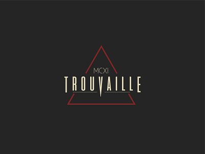 Trouvaille Clothing Logo branding clothing dark grunge logo triangle type