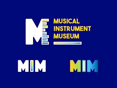 Musical Instrument Museum Logo branding color conceptual rebrand cool colors gradient identity logo museum music primary rebrand secondary