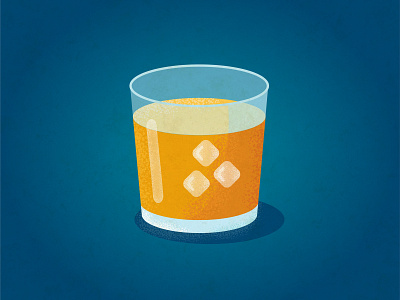 Refreshing alcohol color drink glass ice illustration illustrator orange juice stipple summer texture vector whiskey