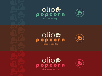 Popcorn Logo brand branding color identity logo logo set playful popcorn primary retro secondary vintage