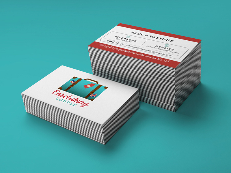Caretaking Couple Branding business cards identity logos branding