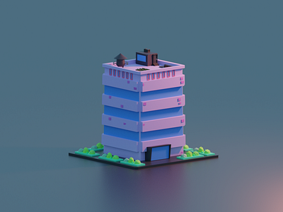 Building pinkish
