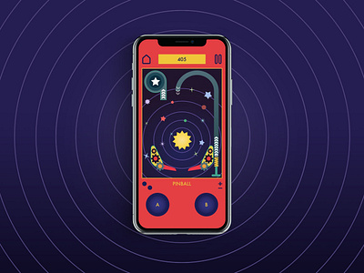 Pinball app illustration sketch ui ux