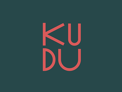 Kudu brand graphic design logo modern stamp sticker