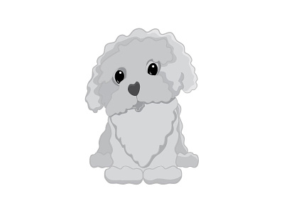 BabyBuster bichon dog illustration vector
