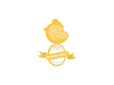Spring Chick Logo chicken illustration logo spring vector