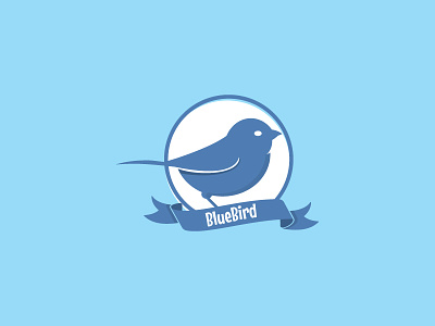 Bluebird bird illustration logo vector
