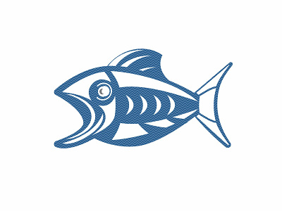 Blue Fish blue fish illustration logo vector