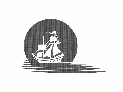 Ship illustration logo ship travel vector