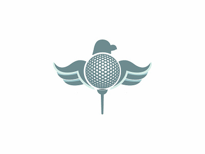 Golf Logo bird golf ball illustration logo vector
