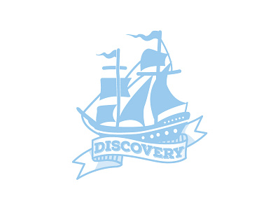 Discovery concept illustration logo sea ship vector