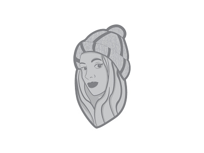 Bobblehat Girl illustration logo vector