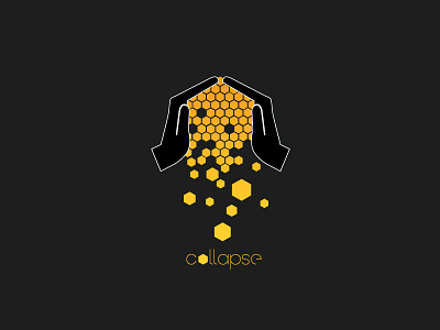 Collapse Logo bees brand development branding logo logo design