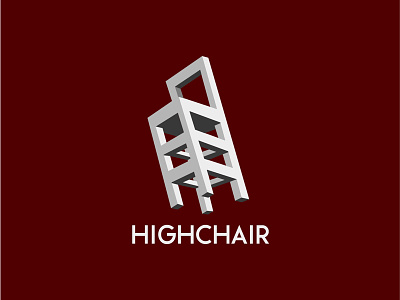Highchair Logo 3d brand brand development branding illustration logo logo design vector