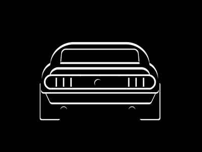 Muscle American Car black car muscle mustang red light silhouette vintage