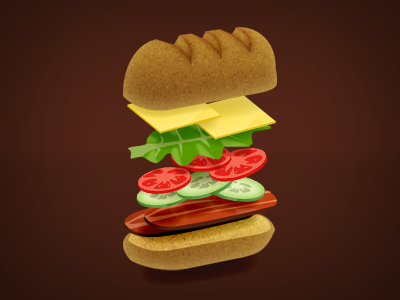 Who's hungry? food icon sandwich scalable vector